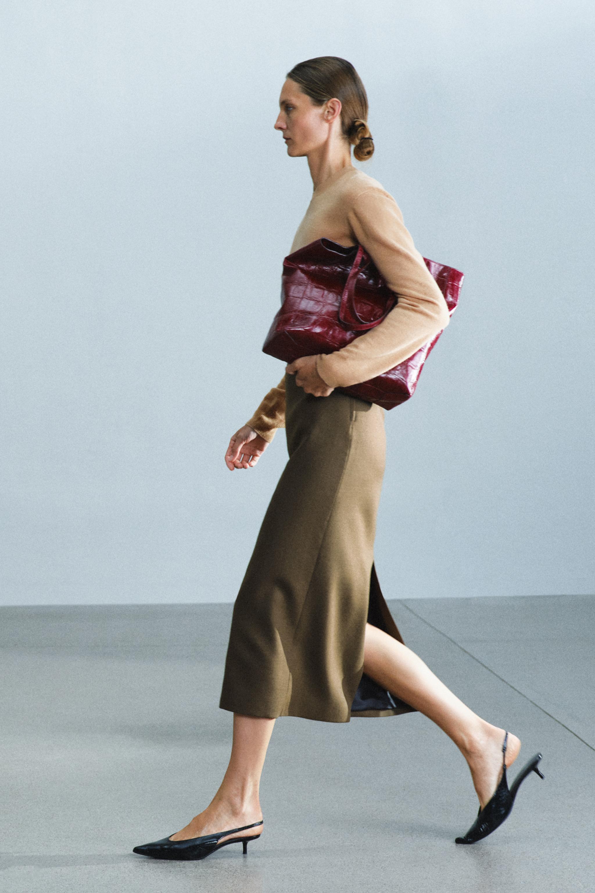 100% WOOL STRAIGHT SKIRT ZW COLLECTION